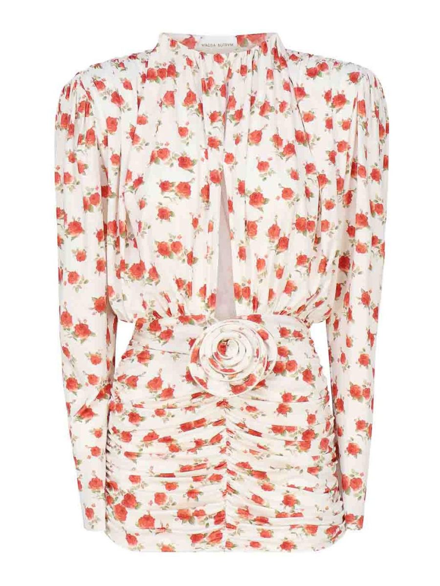 Magda Butrym Robe Au Genou - Blanc