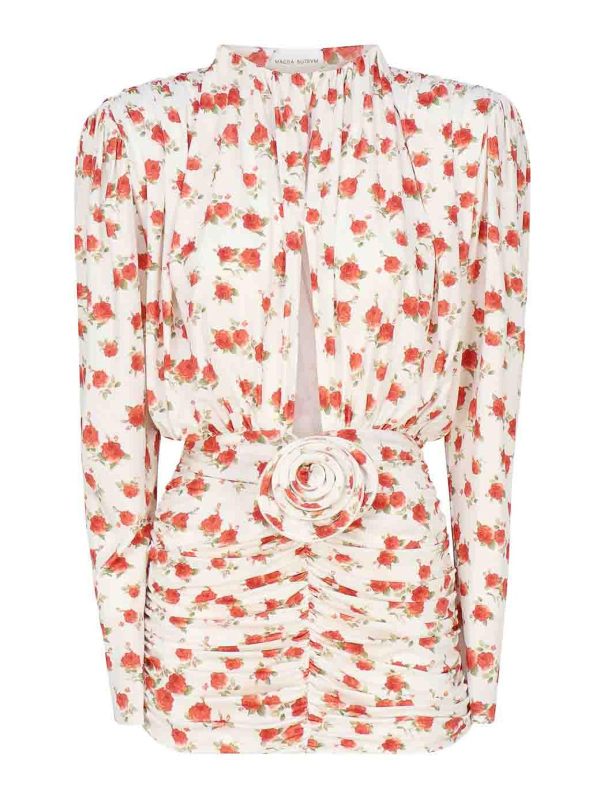 Magda Butrym Robe Au Genou - Blanc