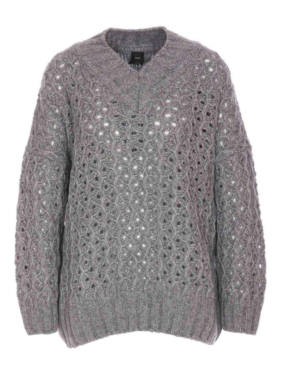 Pinko Pull Col Rond - Argent