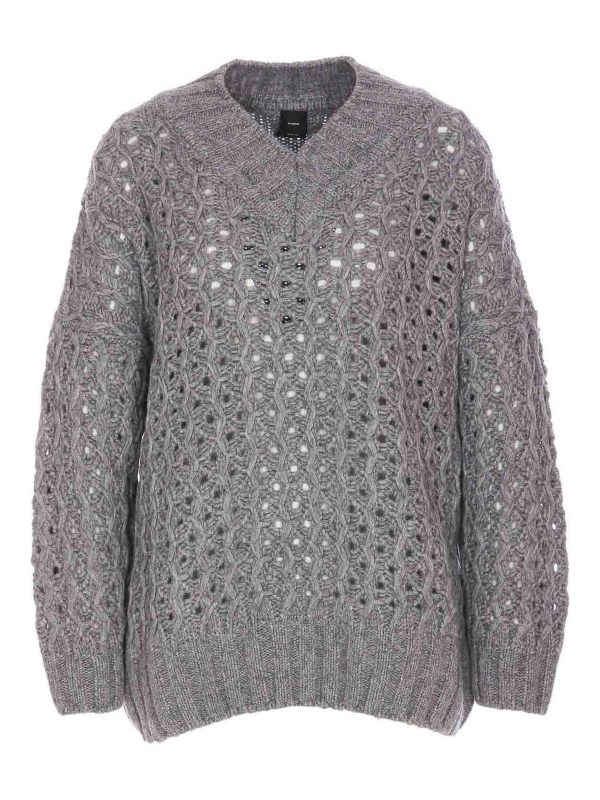 Pinko Pull Col Rond - Argent
