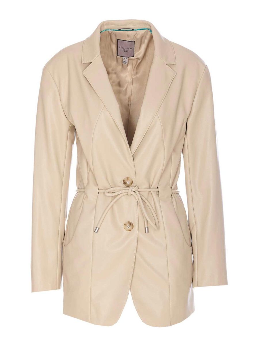 Urbancode Blouson En Cuir - Blanc