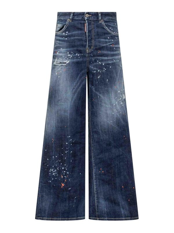Dsquared2 Jean Bootcut - Bleu Foncé