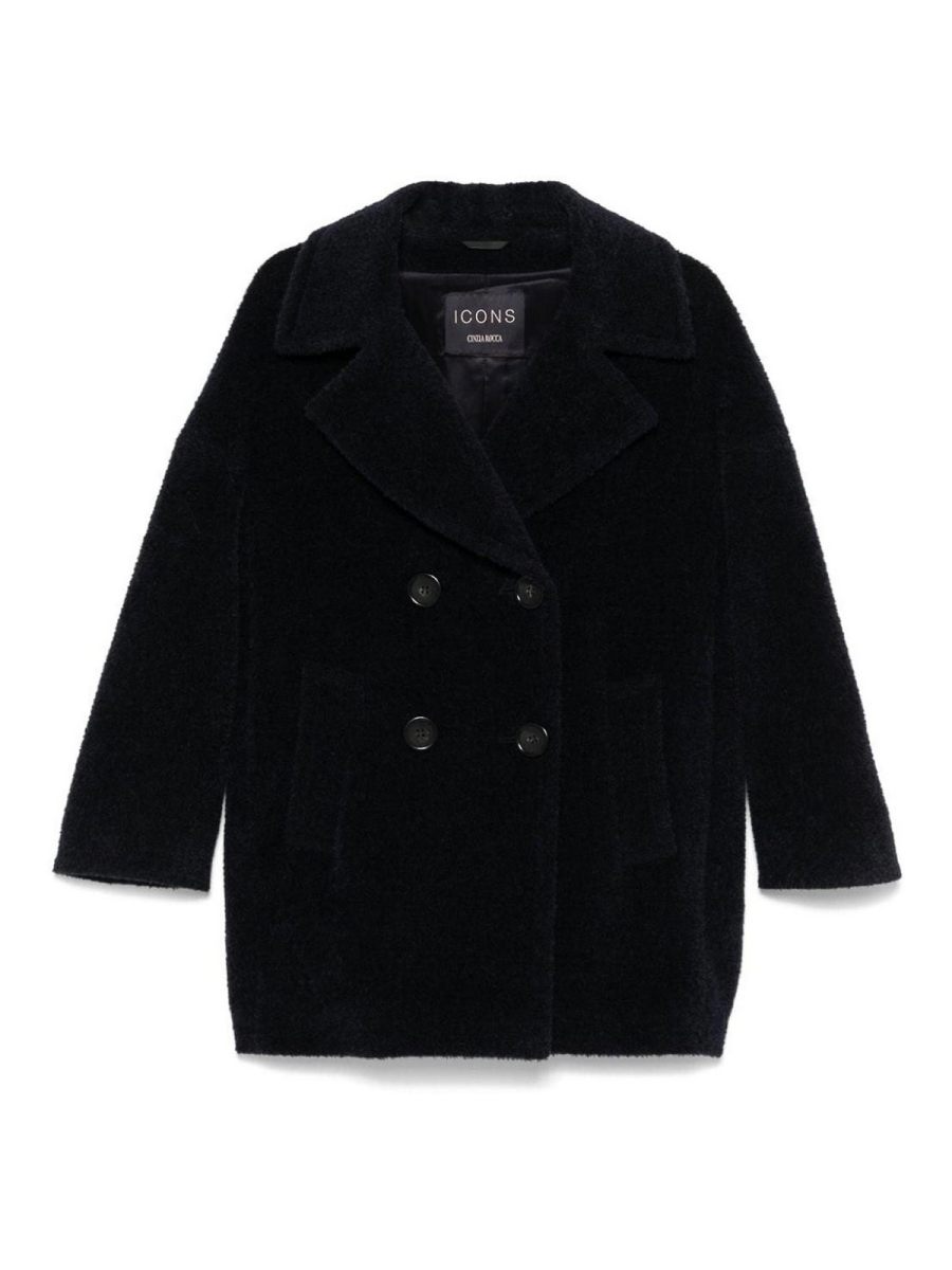 Cinzia Rocca Manteau Court - Bleu