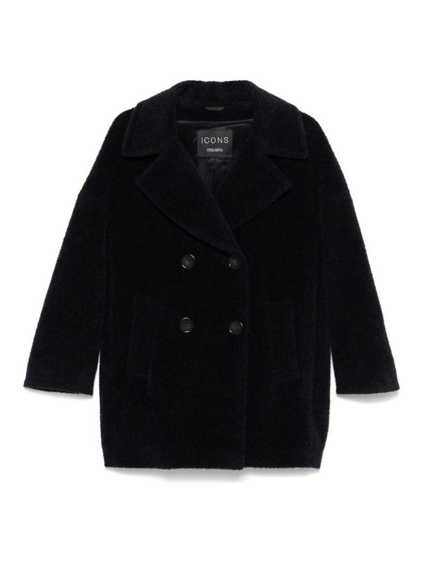 Cinzia Rocca Manteau Court - Bleu