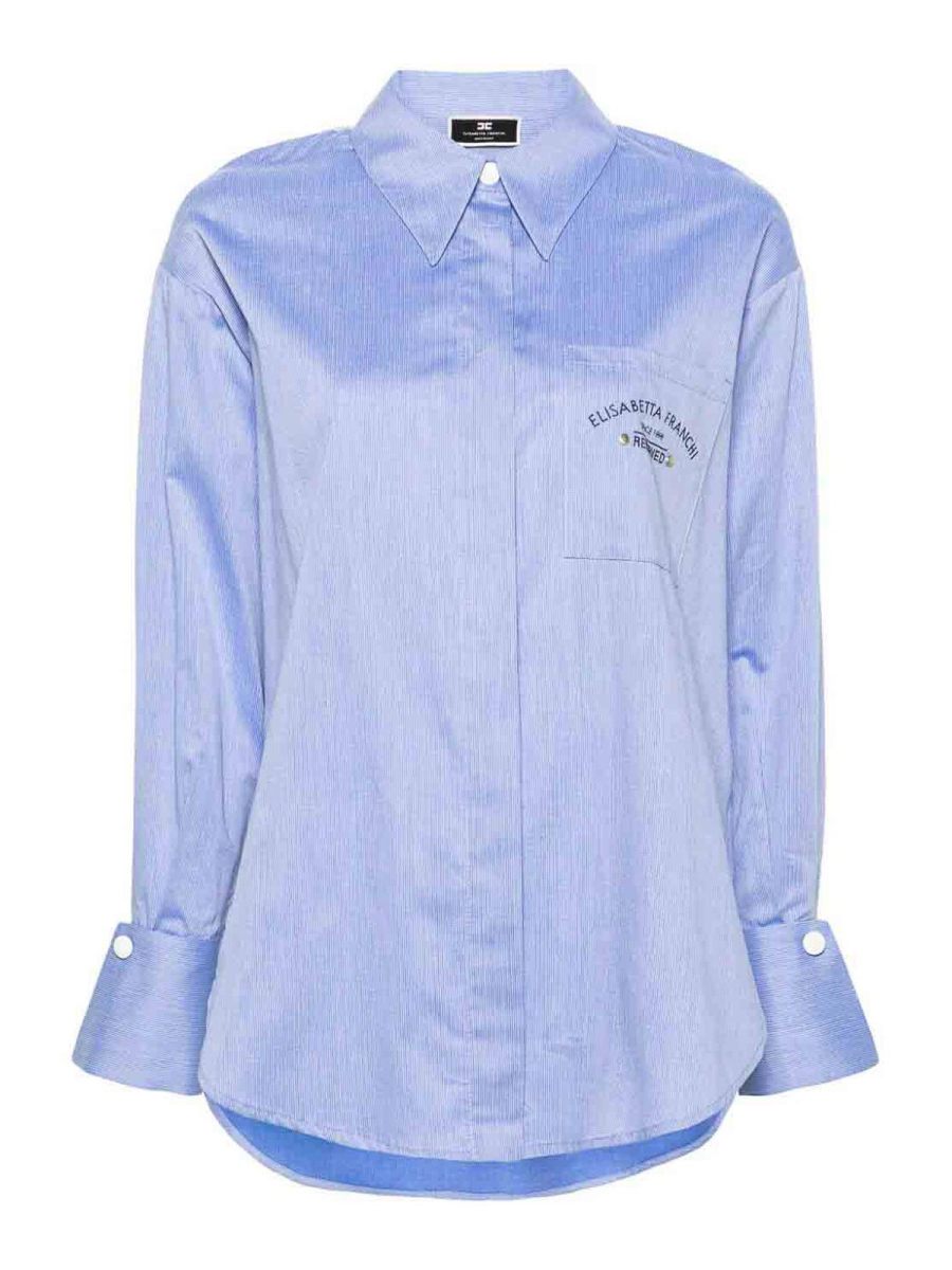 Elisabetta Franchi Chemise - Bleu Clair