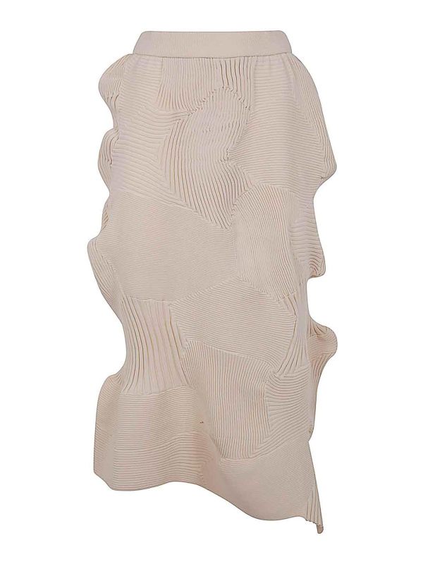 Pleats Please Issey Miyake Jupe Midi - Blanc