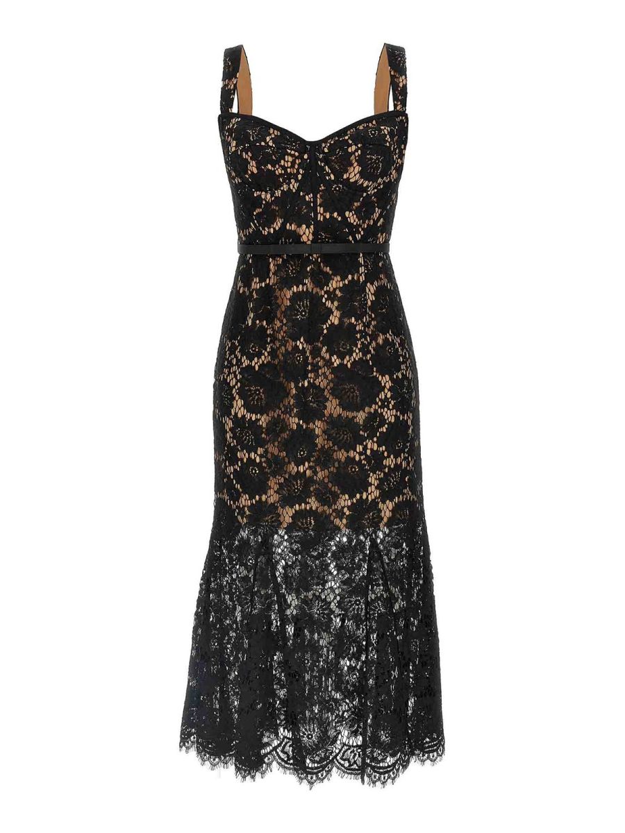 Self Portrait Maxi Robe - Noir