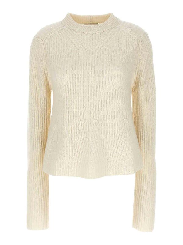 Loulou Studio Pull Col Rond - Blanc