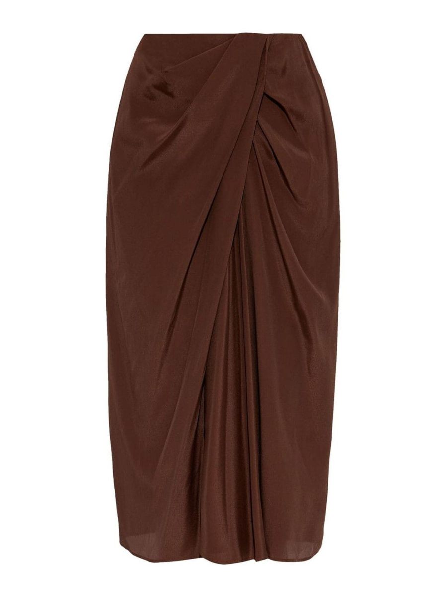 Dries Van Noten Jupe Midi - Marron