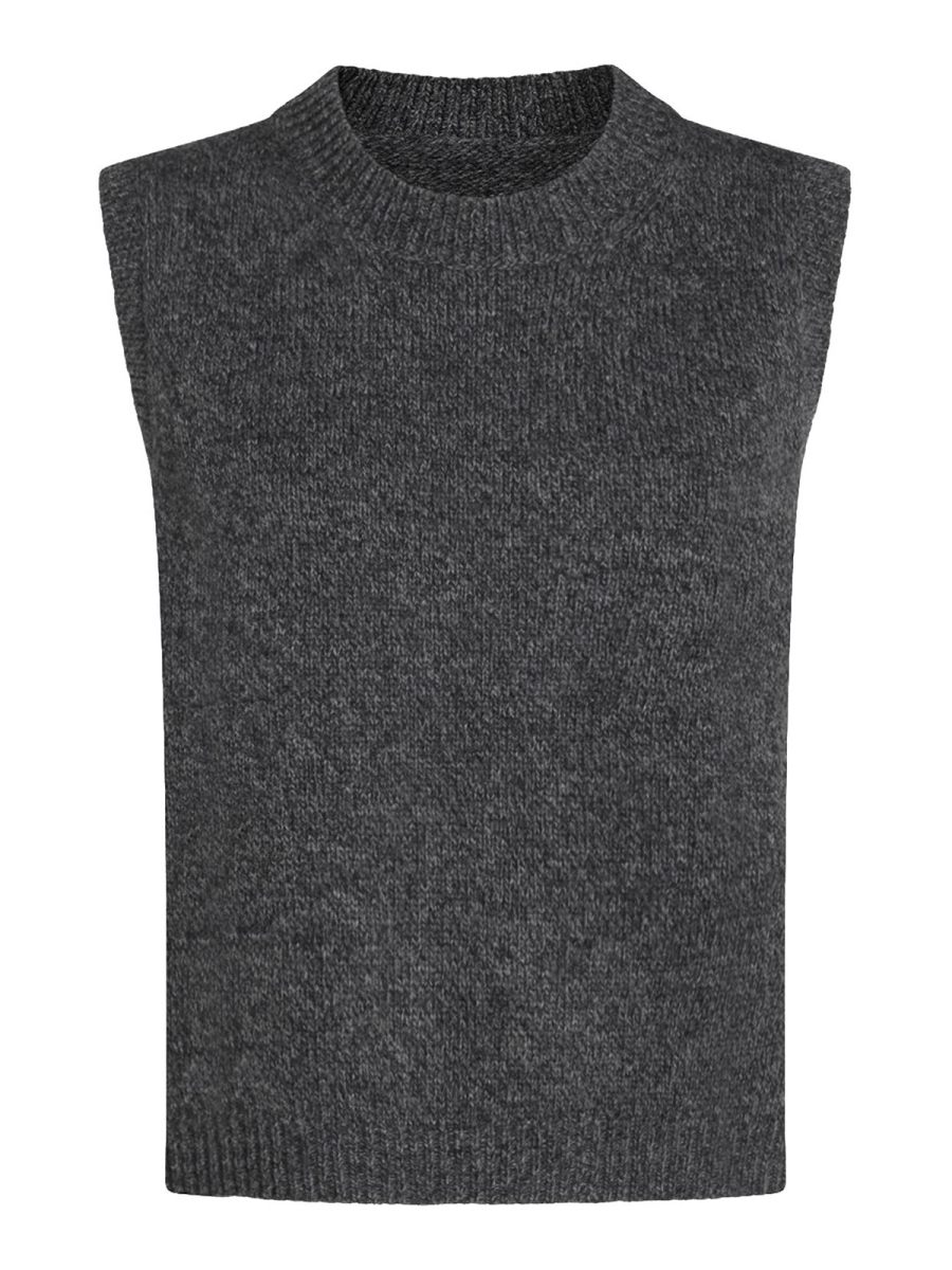 Maison Margiela Pull Col Rond - Gris