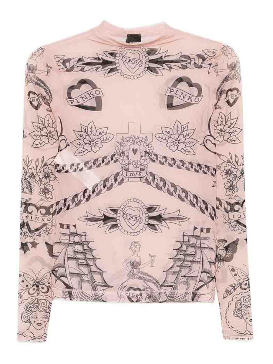 Pinko Pull Col Rond - Couleur Chair