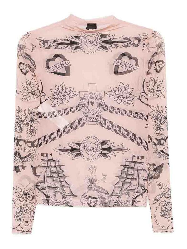 Pinko Pull Col Rond - Couleur Chair