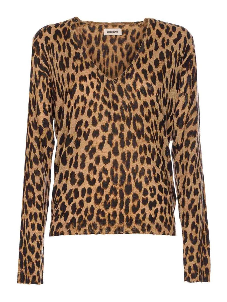 Zadig & Voltaire Pull Col Rond - Imprimé Animal