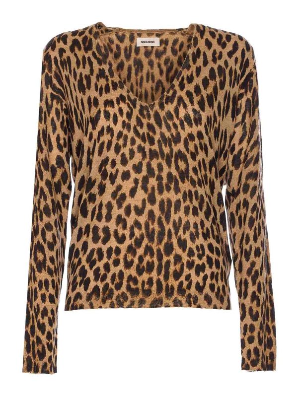 Zadig & Voltaire Pull Col Rond - Imprimé Animal
