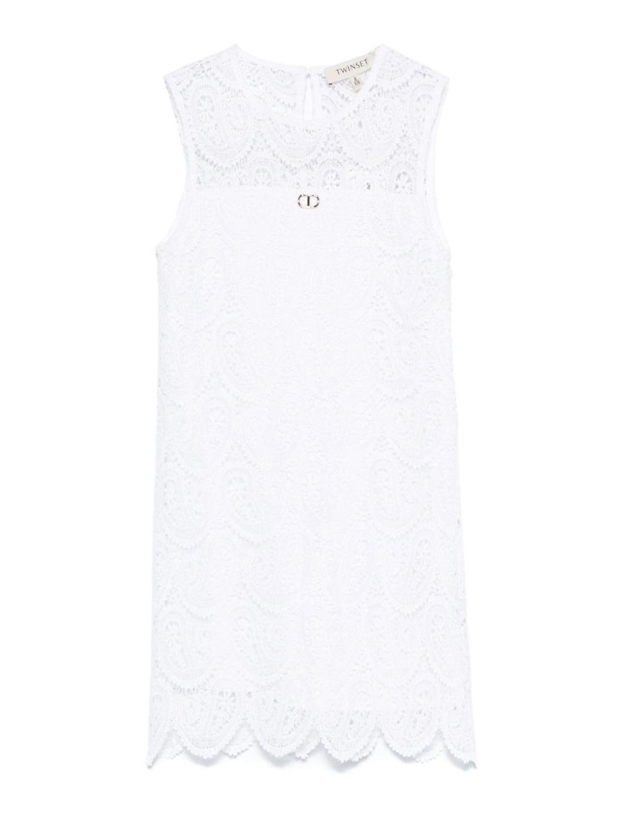 Twinset Robe Courte - Blanc