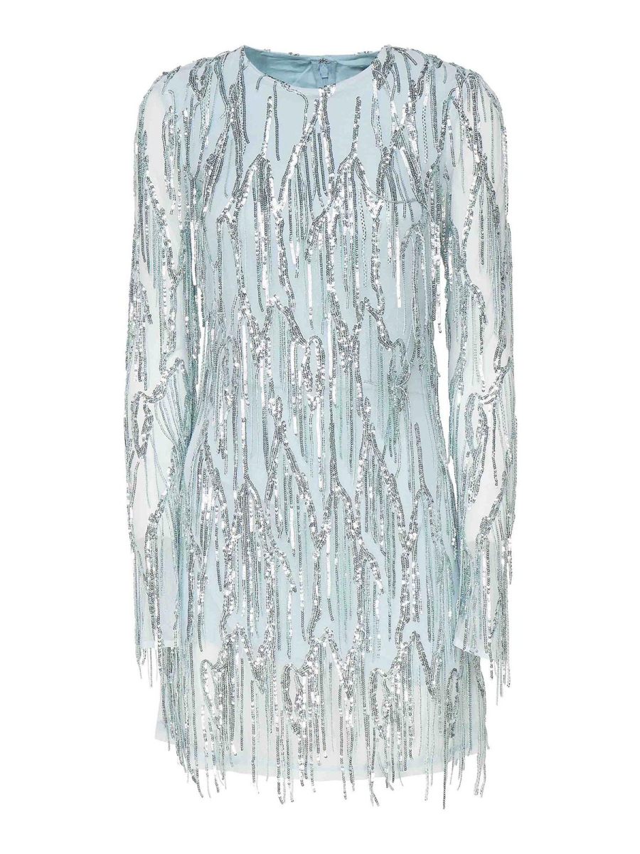 Rotate Birger Christensen Robe De Cocktail - Bleu Clair