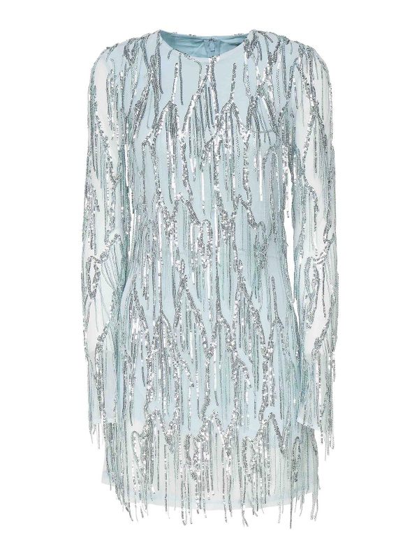 Rotate Birger Christensen Robe De Cocktail - Bleu Clair