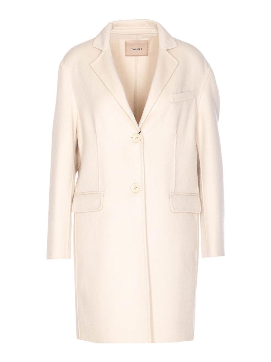 Twinset Manteau Court - Blanc