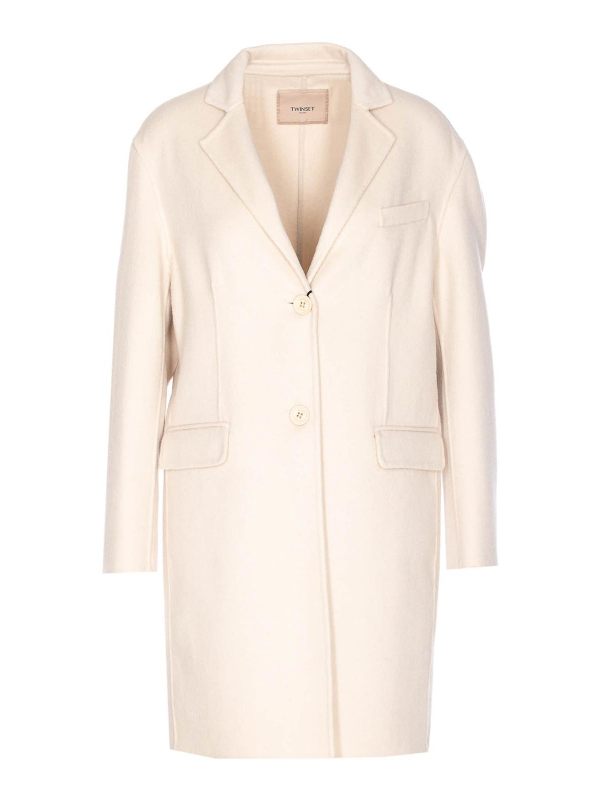 Twinset Manteau Court - Blanc