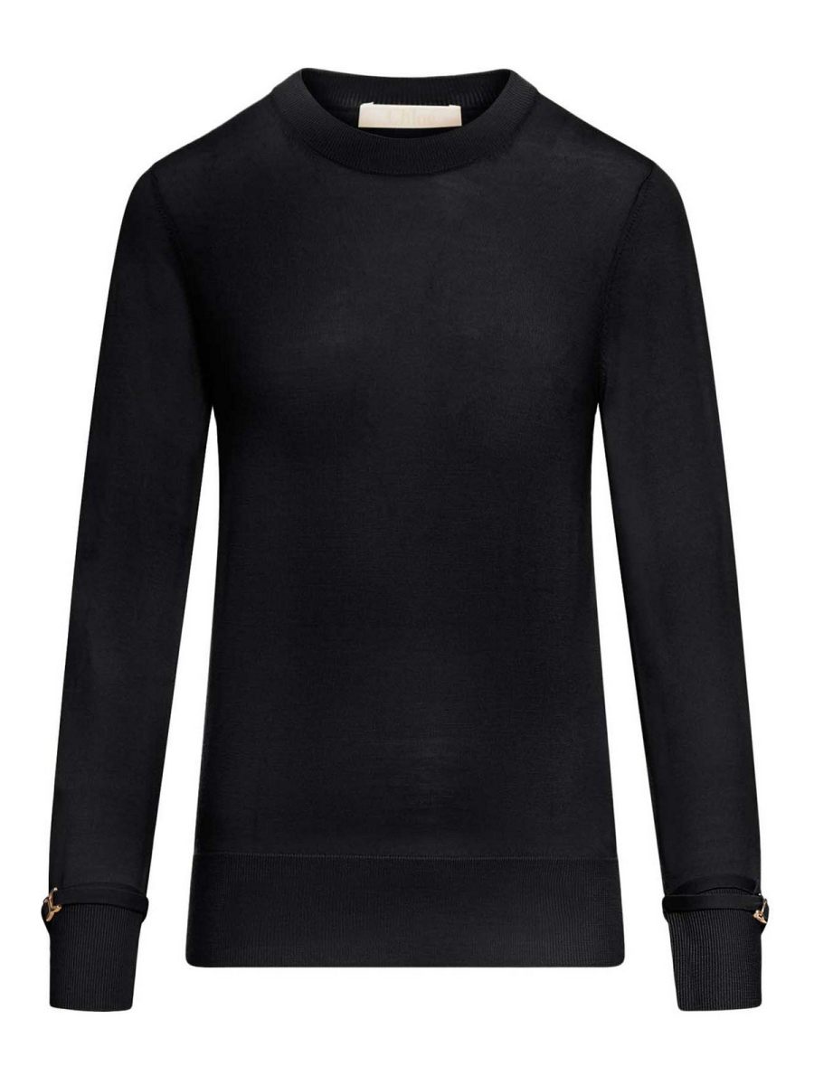 Chloe' Pull Col Rond - Noir