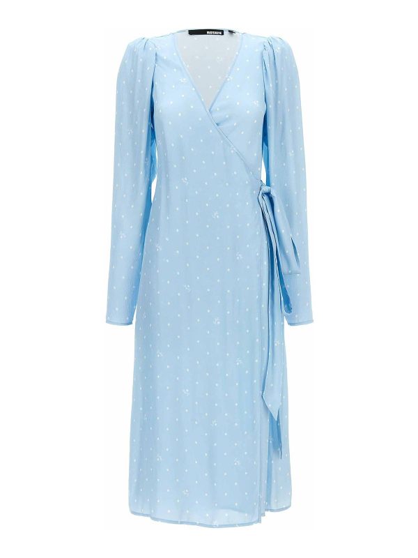 Rotate Birger Christensen Robe Au Genou - Bleu Clair