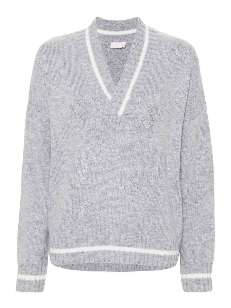 Liu Jo Pull Col Rond - Blanc