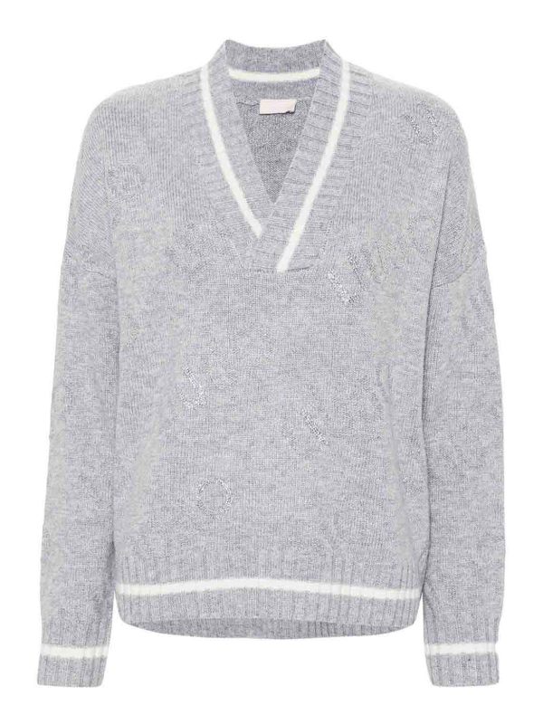 Liu Jo Pull Col Rond - Blanc
