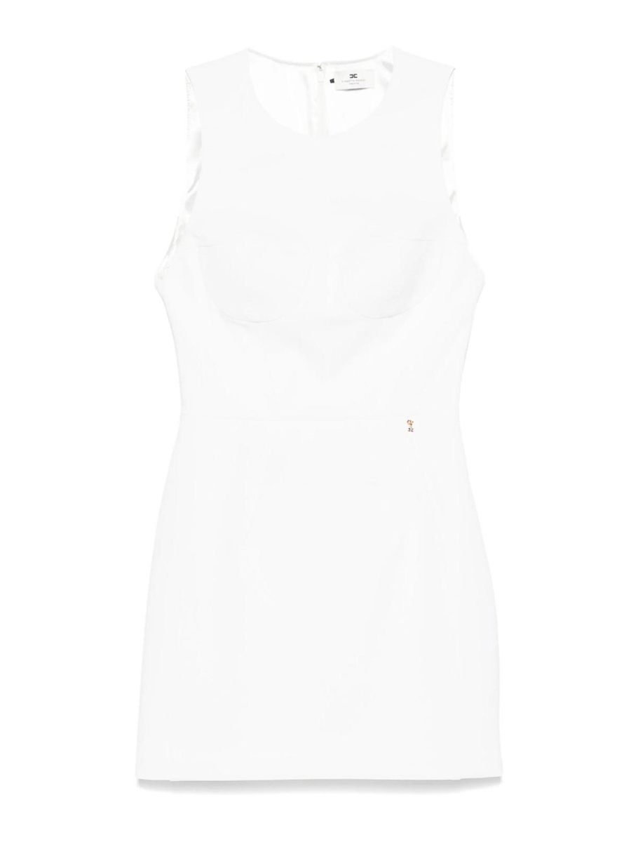 Elisabetta Franchi Robe Au Genou - Blanc