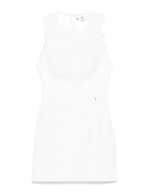 Elisabetta Franchi Robe Au Genou - Blanc