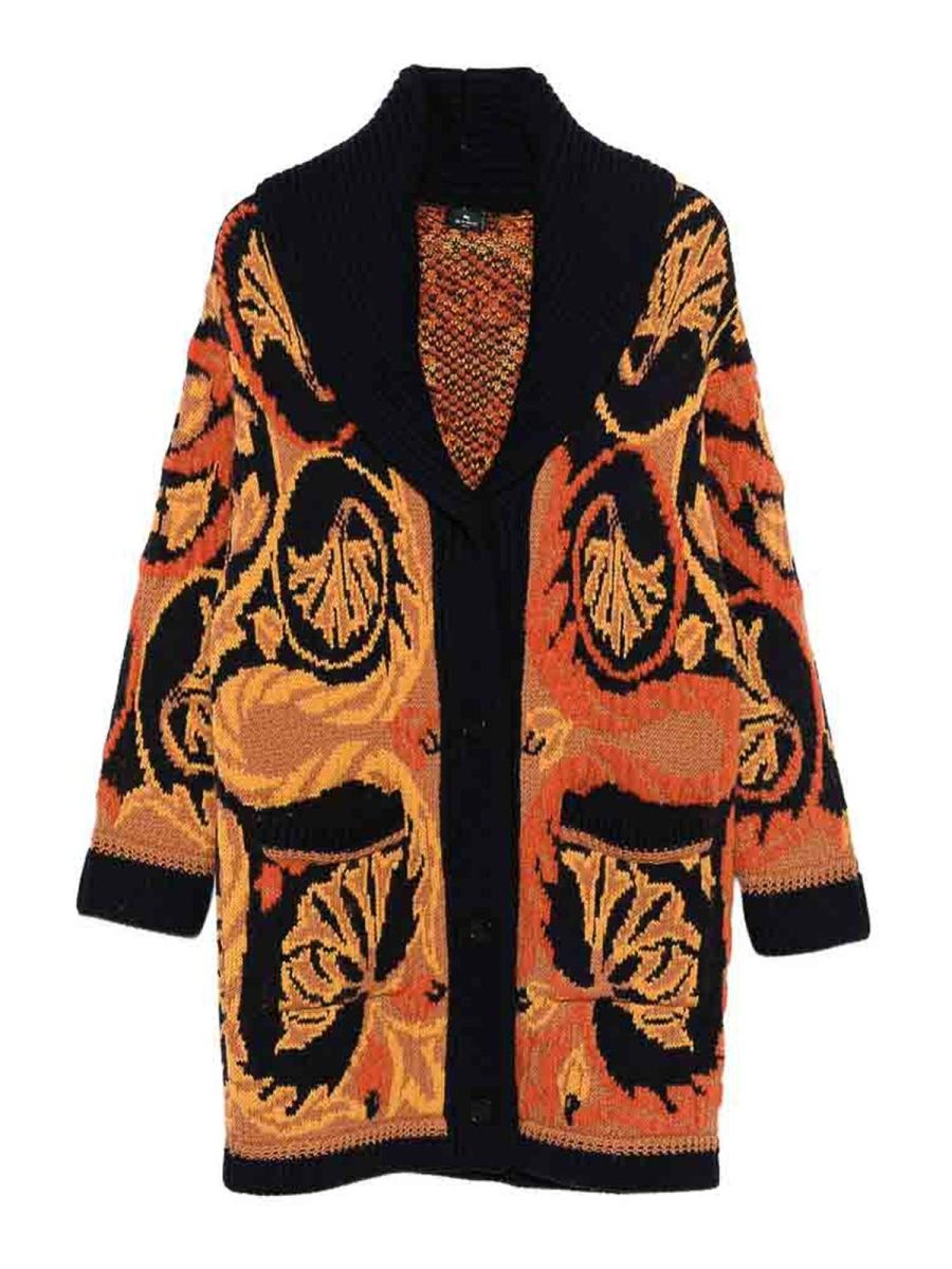 Etro Pull Col Rond - Orange