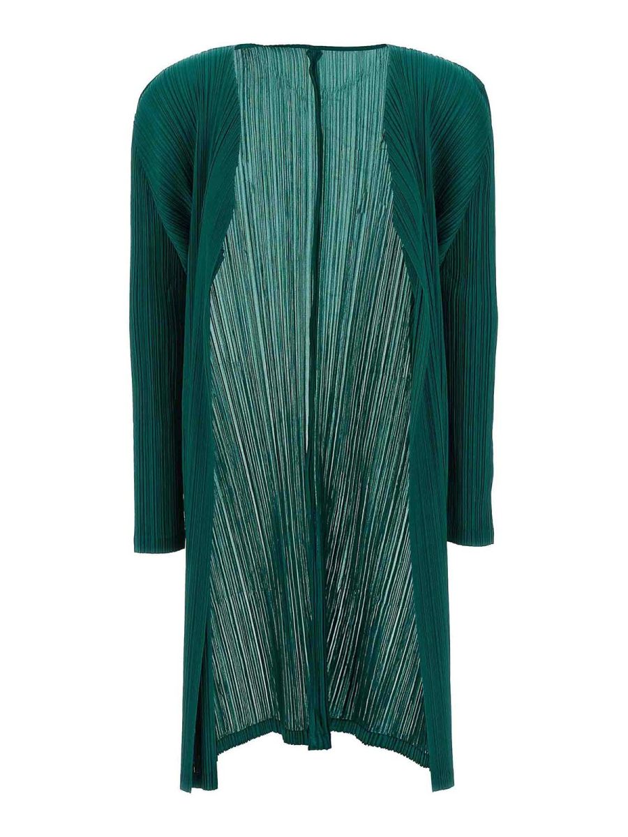 Pleats Please Issey Miyake Cardigan - Vert