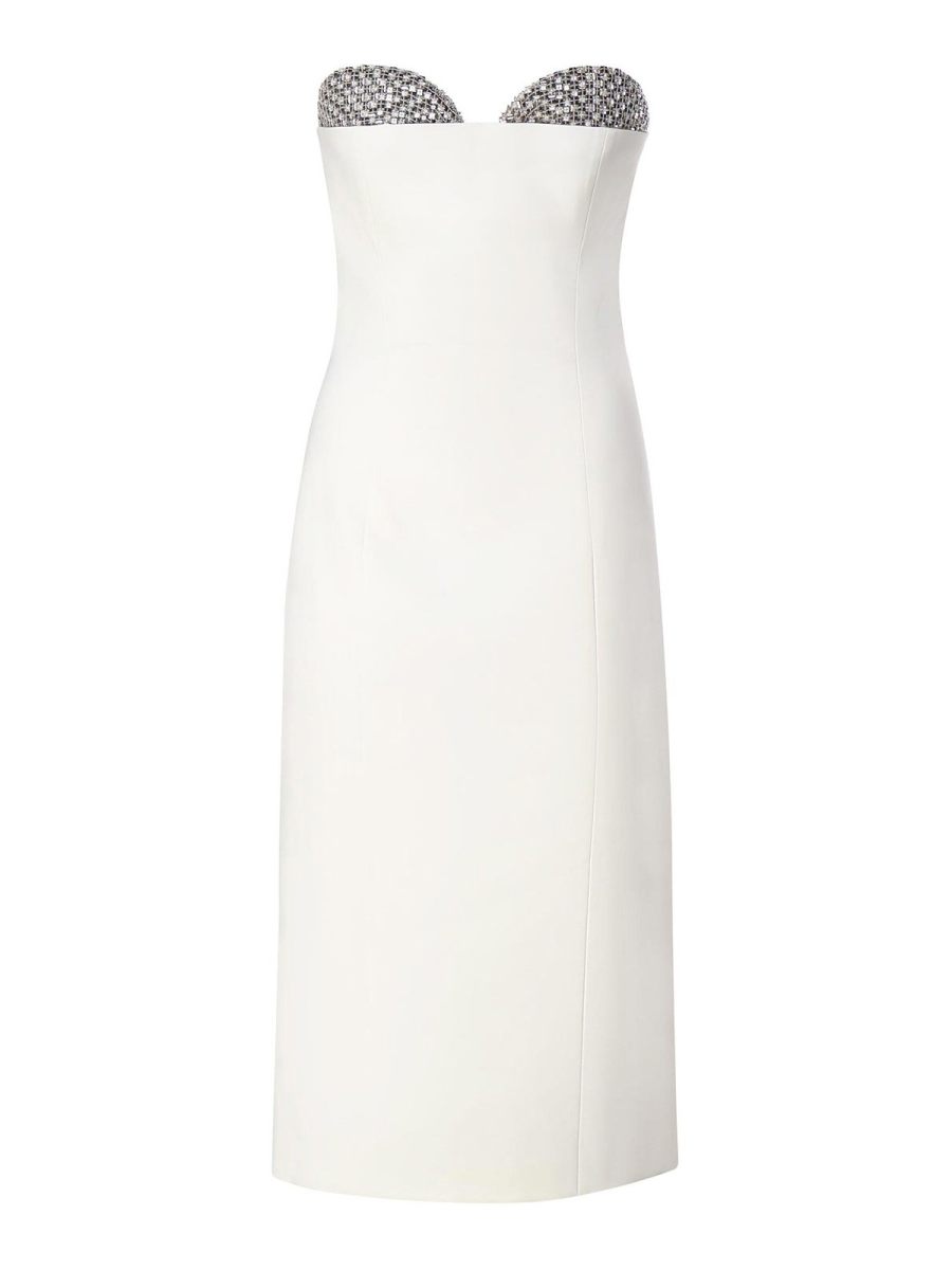 Genny Robe Au Genou - Blanc
