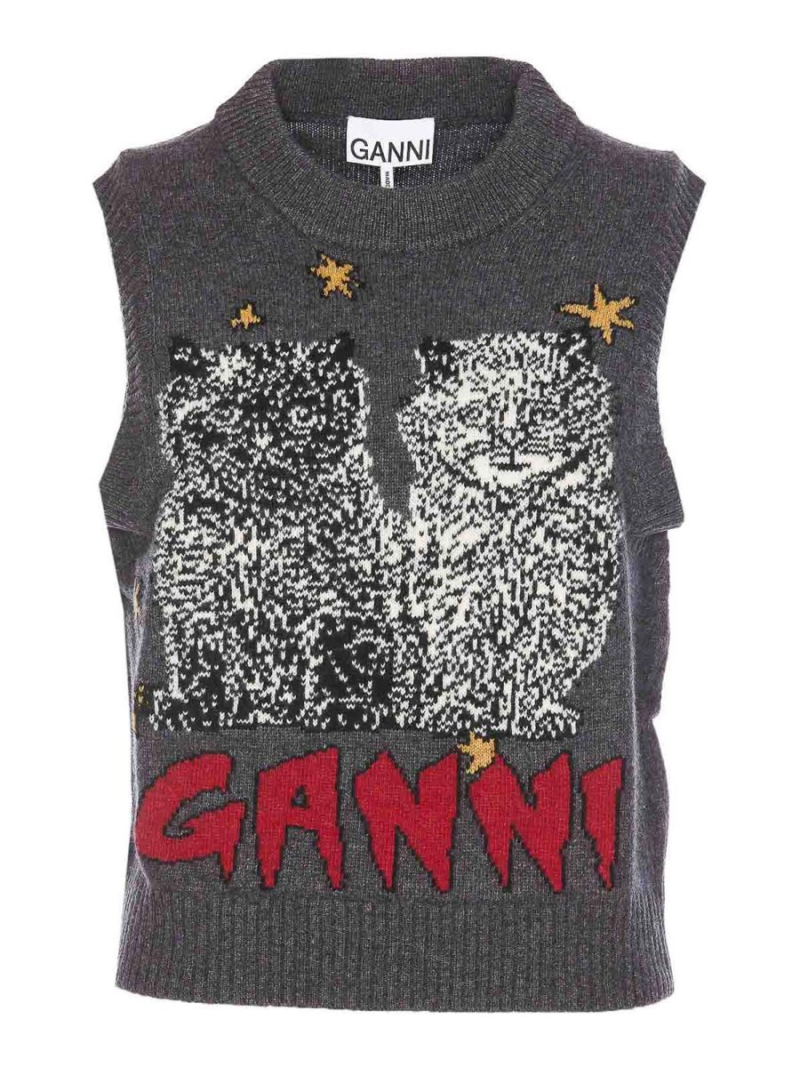 Ganni Gilet - Gris