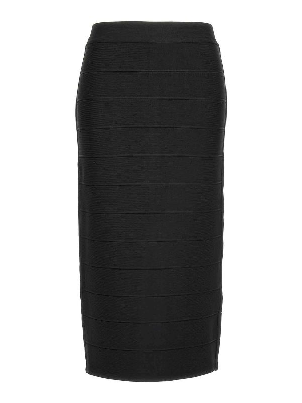 Herve Leger Jupe Midi - Noir