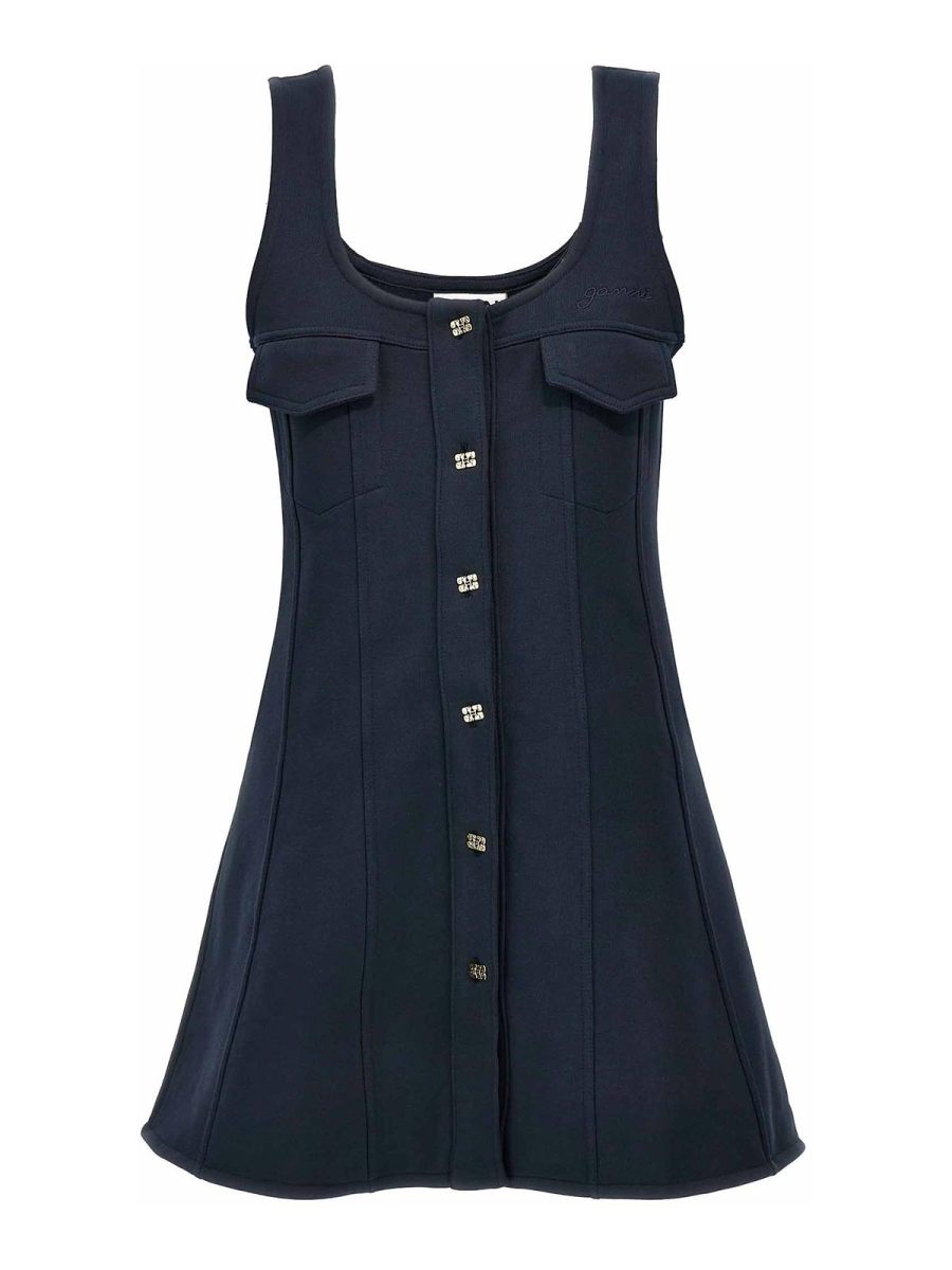 Ganni Robe Courte - Bleu