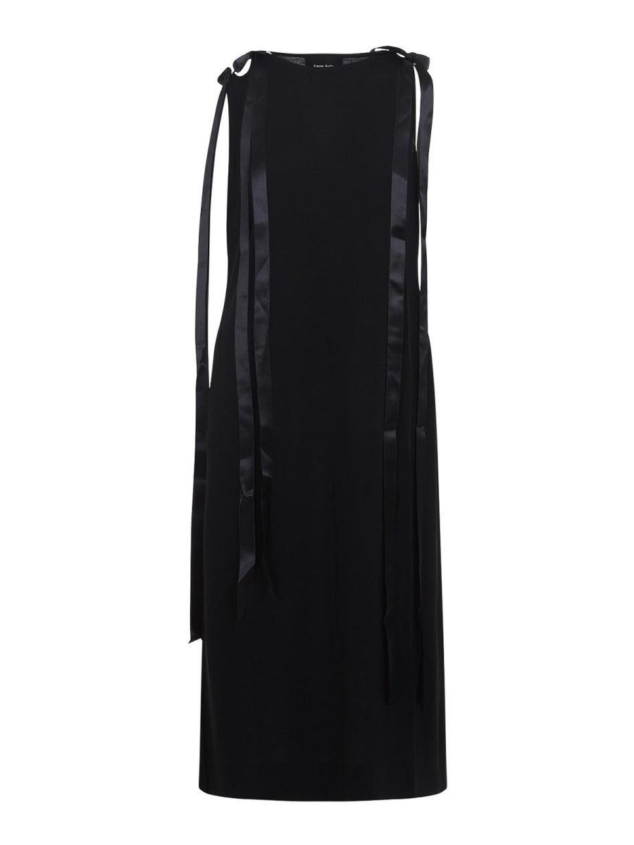 Simone Rocha Robe Au Genou - Noir