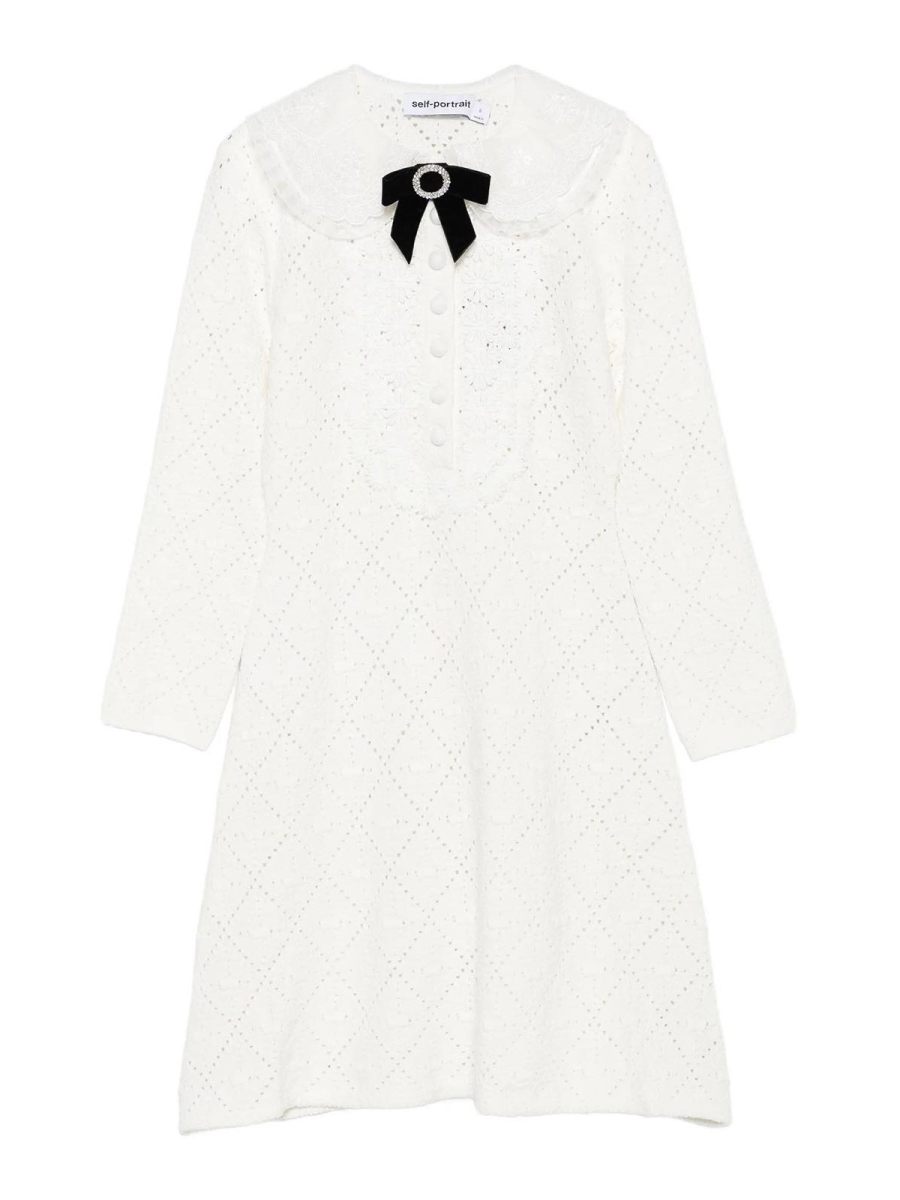 Self Portrait Robe Courte - Blanc