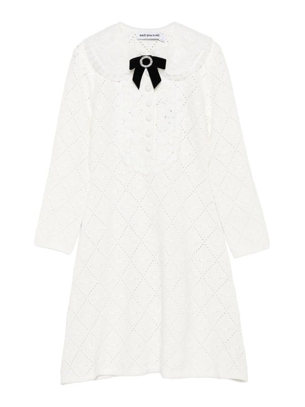 Self Portrait Robe Courte - Blanc