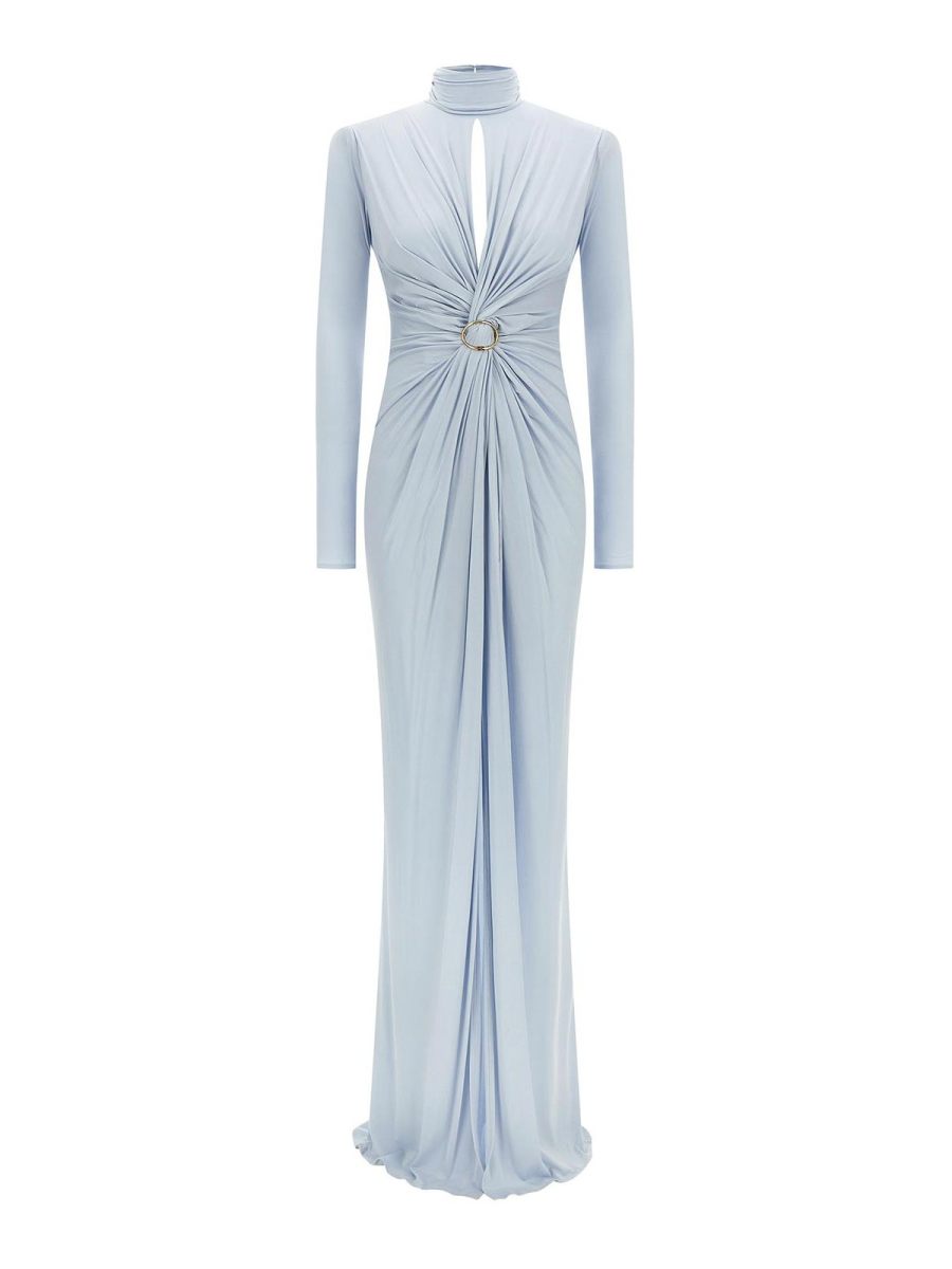 Elisabetta Franchi Maxi Robe - Bleu Clair