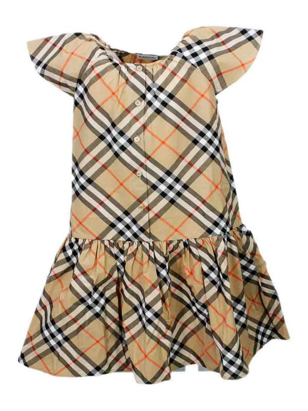 Burberry Robe Au Genou - Gris