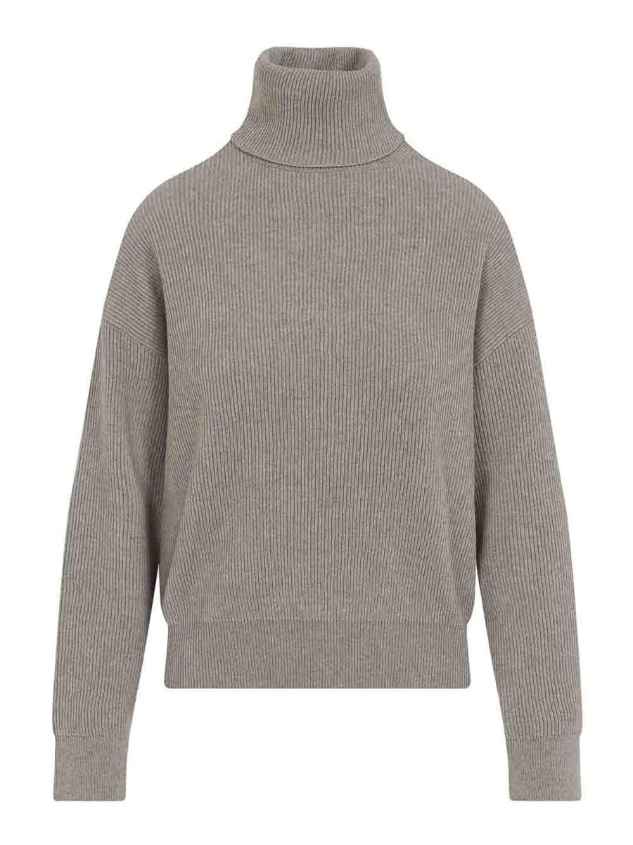 Brunello Cucinelli Pull Col Roulé - Marron