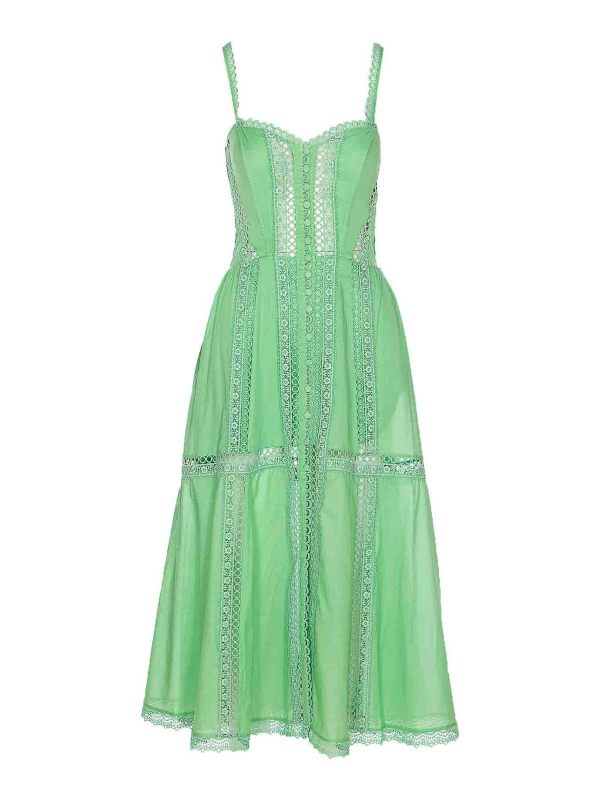 Charo Ruiz Robe Au Genou - Vert