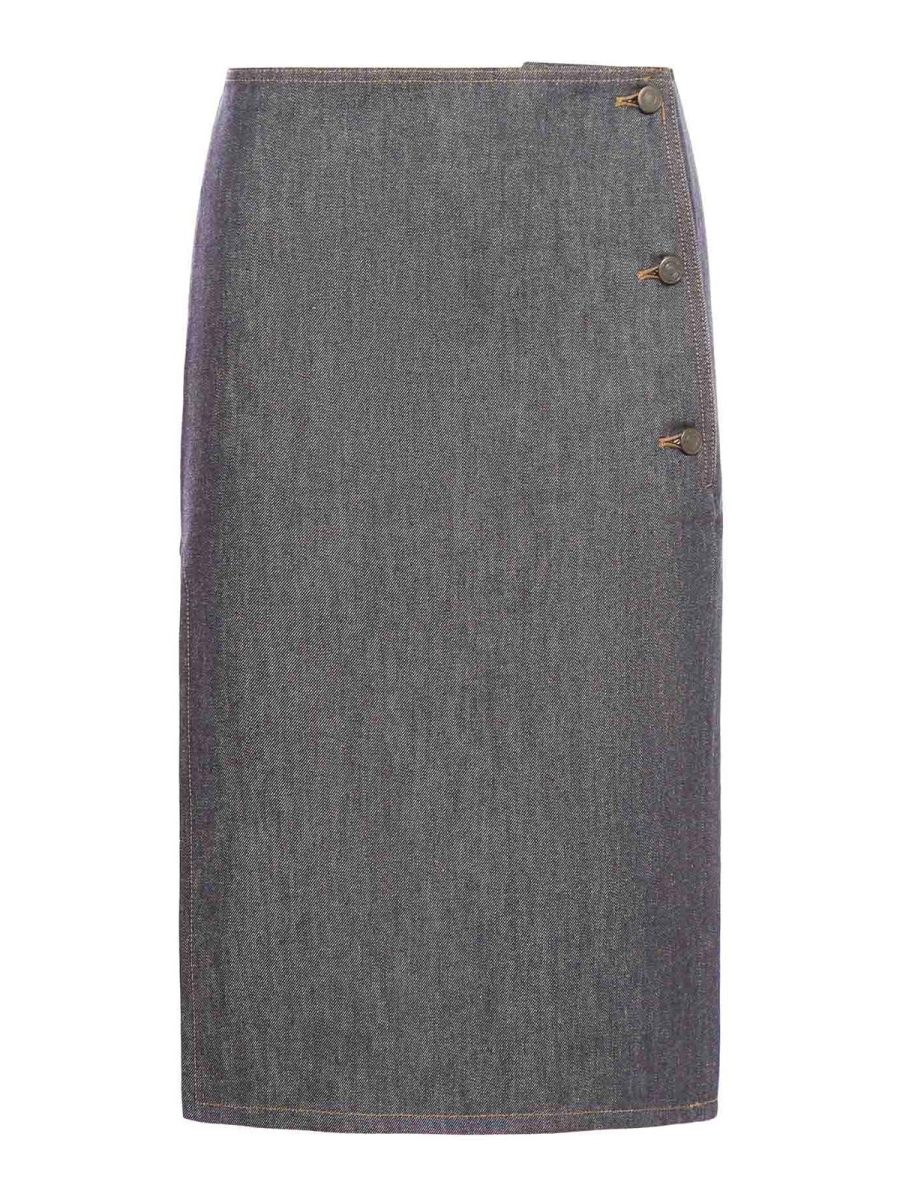 Courreges Jupe Midi - Gris