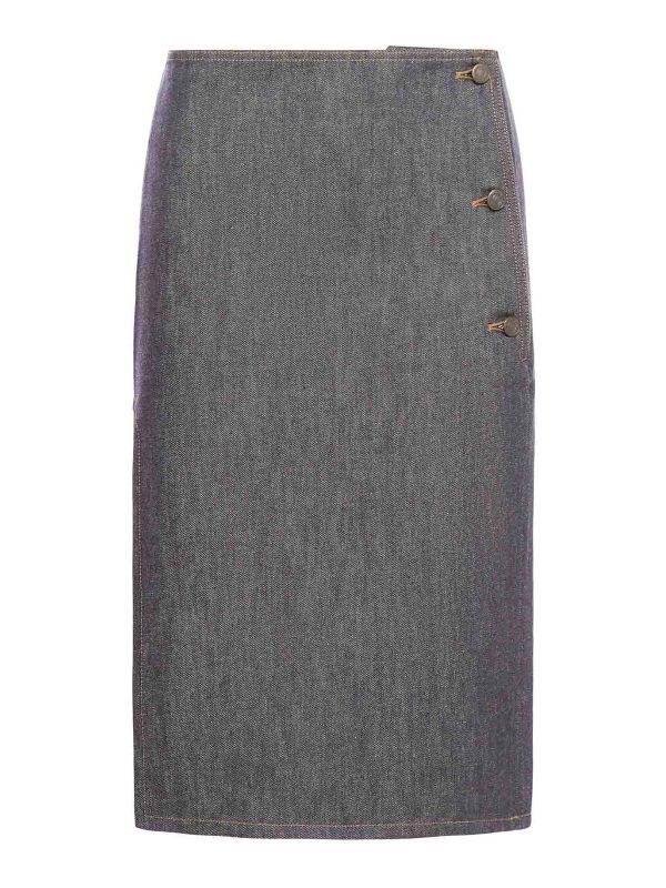 Courreges Jupe Midi - Gris