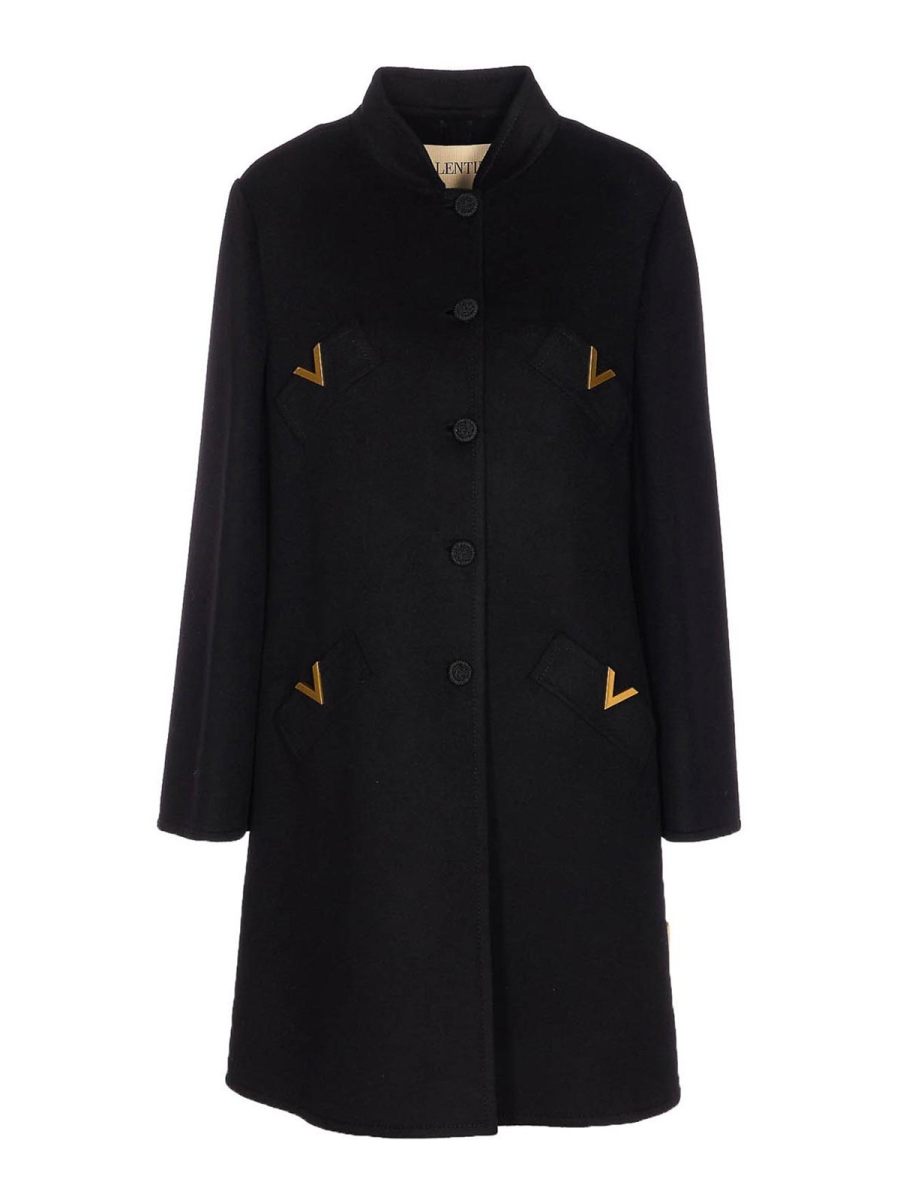 Valentino Garavani Manteau Court - Noir