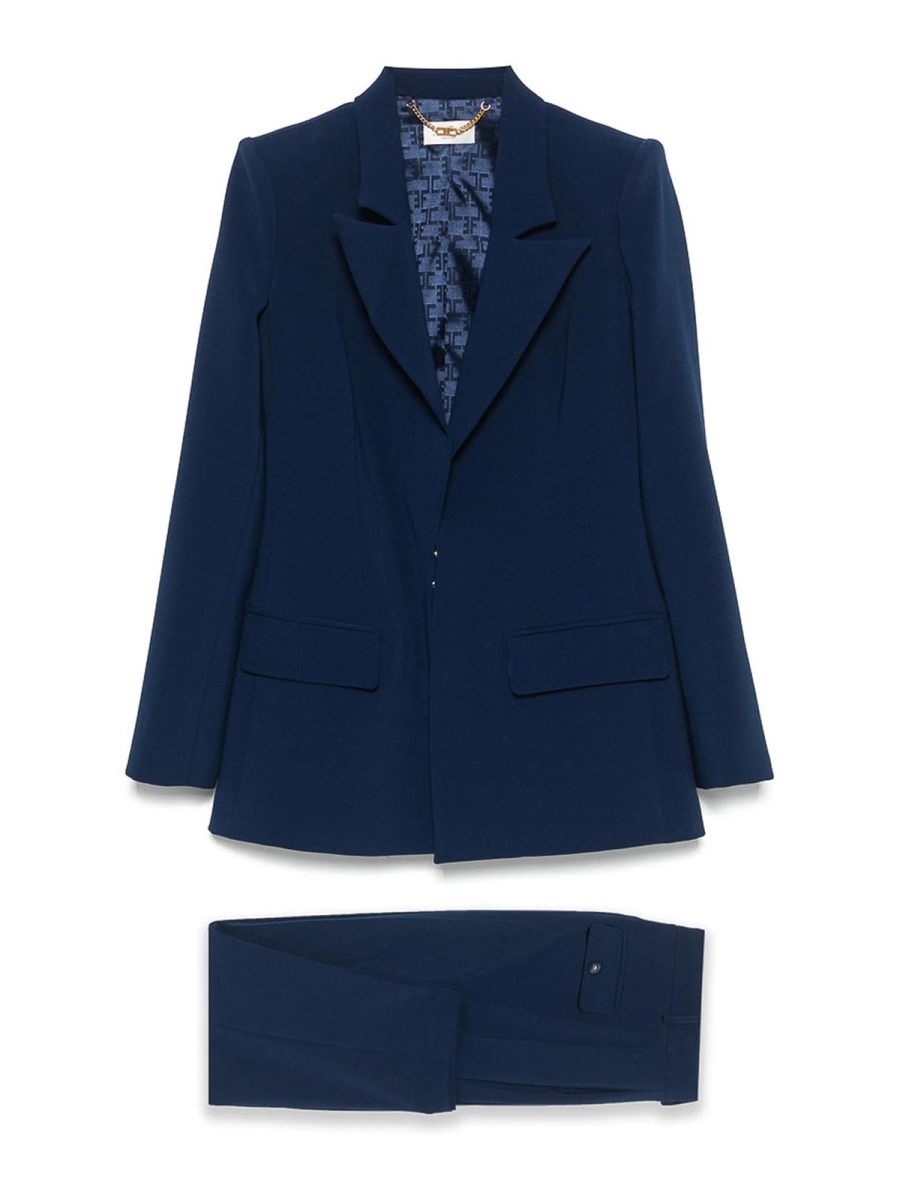 Elisabetta Franchi Robe Au Genou - Bleu