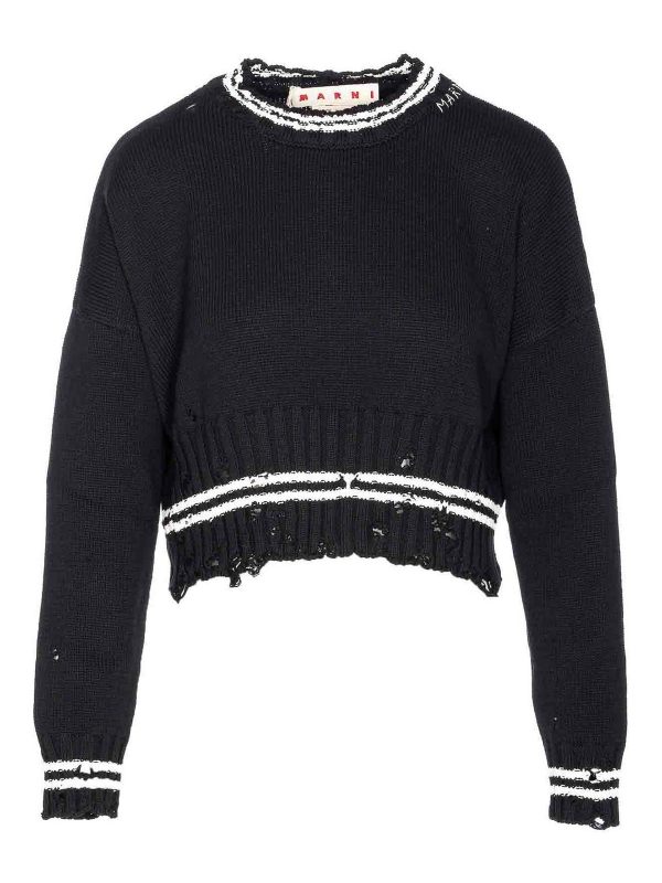 Marni Pull Col Rond - Noir