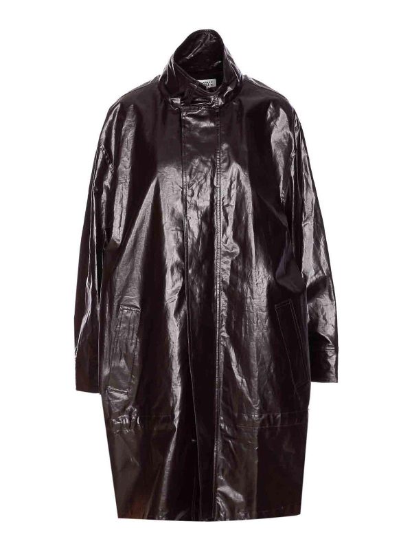 MM6 Maison Margiela Manteau Court - Marron