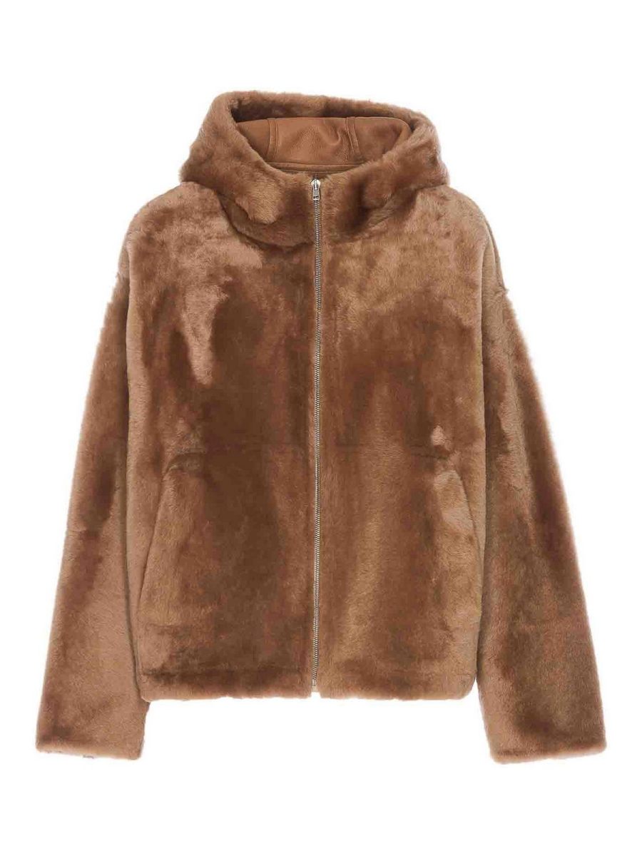 Yves Salomon Veste Casual - Marron