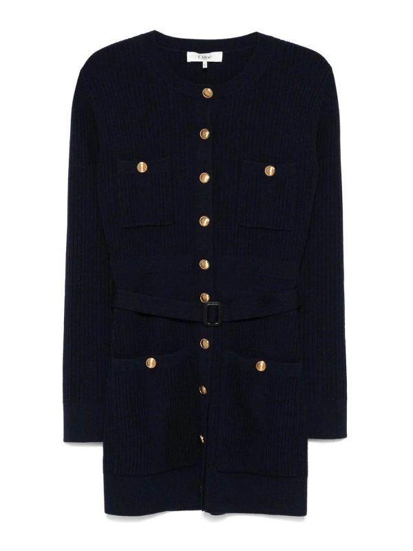 Chloe' Pull Col Bateau - Bleu Foncé
